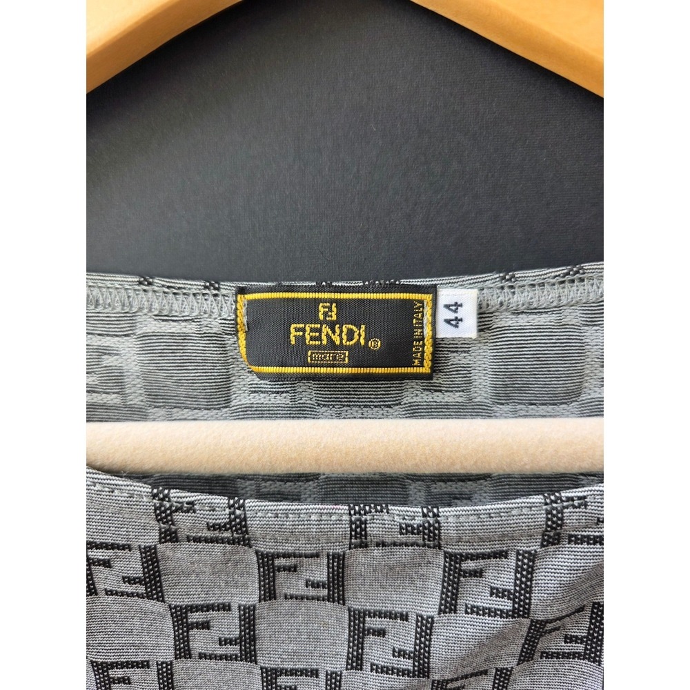 90's Vintage Designer Fendi Tank Top Zucca Monogram Mare Size M (8) & Italy 44 - Picture 3 of 8
